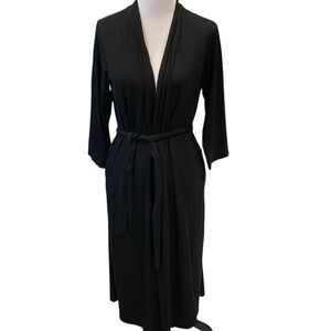 NWT Vintatre Black Full-Length Kimono Robe